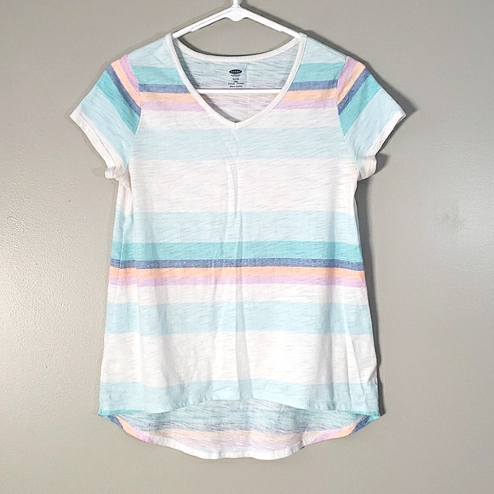 Old Navy striped tee, girls XL/14
